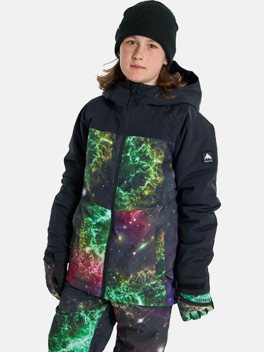 Wasserdicht Kinder Freizeitjacke mit Futter & Kapuze Schwarz