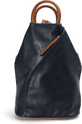 E-shopping Avenue Leather Women's Bag Backpack Blue