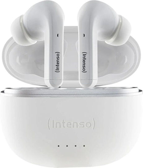 Intenso T302A In-ear Bluetooth Handsfree Ακουστικά με Θήκη Φόρτισης Λευκά