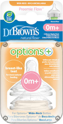 Dr. Brown's Silicone Baby Bottle Teats for 0+ months 2pcs