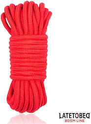 LateToBed Fessel-Seil in Rot Farbe