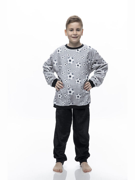 Galaxy Kids Pyjamas Winter Fleece grey