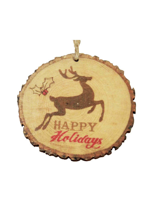 Eurolamp Christmas Wooden Reindeer Ornament 9cm