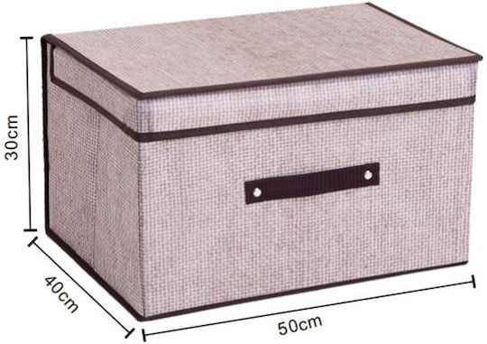 Tpster Fabric Storage Box with Lid Pink 50x40x30cm 1pcs