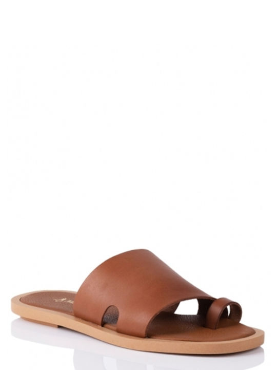 E-shopping Avenue Leather Women's Sandals Brown