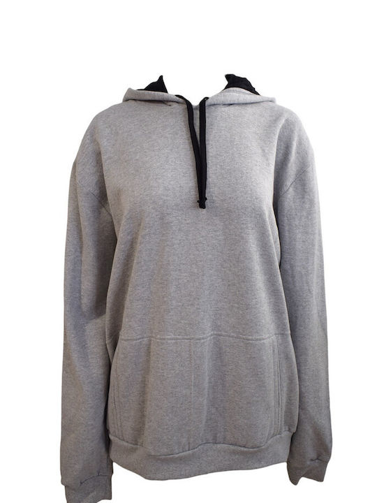 Bodymove Men's Sweatshirt with Hood and Pockets GRI