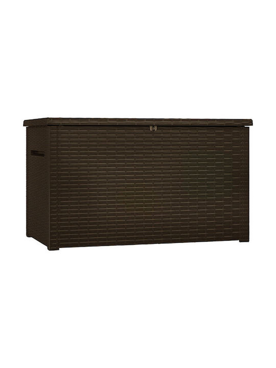 Keter Cutie de depozitare pentru exterior Java Rattan 870lt Gri L132xW72xH79buc