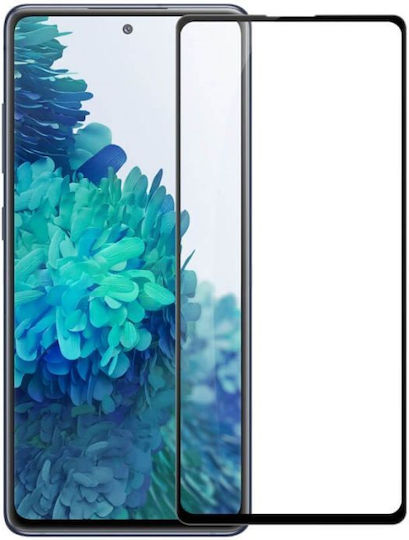 Full Glue Full Face Tempered Glass Μαύρο (Galaxy S20)