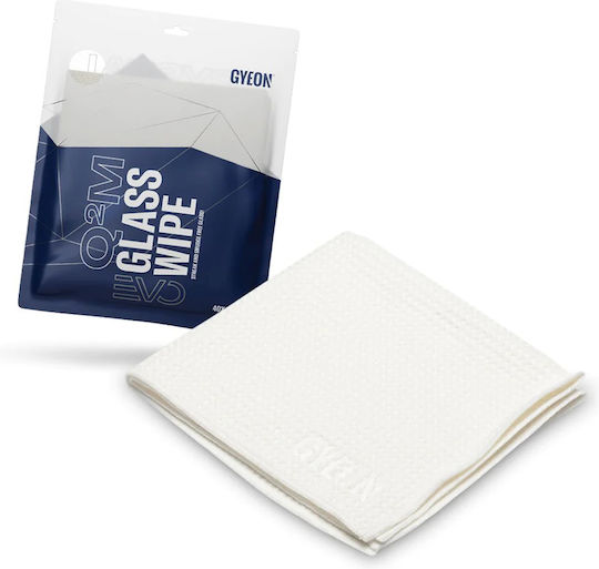 Gyeon Q2m Glasswipe Evo Cloth Microfiber Polishing for Windows Car 390gsm White 40x40cm