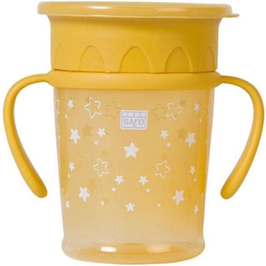 Saro Baby Cup made of Plastic Yellow 225ml for 6m+m+