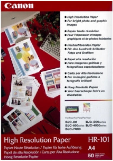Canon Hr-101n Φωτογραφικό Χαρτί A4 (21x30) για Εκτυπωτές Inkjet 200 Φύλλα