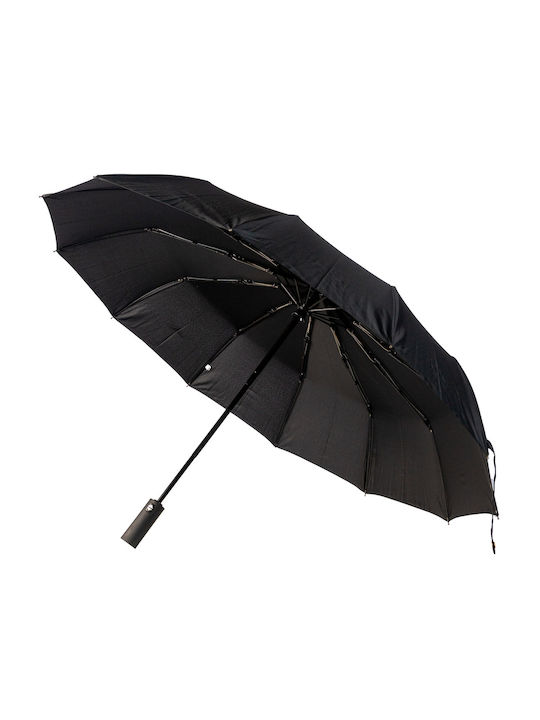Rezistent la vânt Umbrelă de ploaie Compact Black