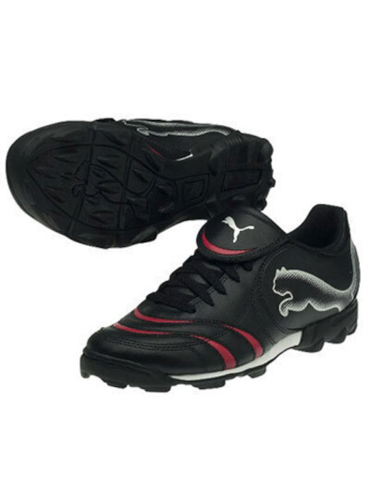 Puma Παιδικά Ποδοσφαιρικά Παπούτσια Ψηλά Tt Jr με Σχάρα Μαύρα