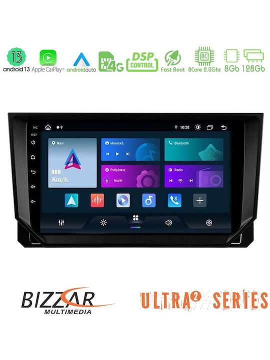Bizzar Sistem Audio Auto pentru Seat Arona 2018> (Bluetooth/USB/WiFi/GPS/Apple-Carplay/Android-Auto) cu Ecran Tactil 9"
