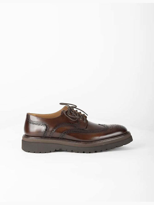 Calce Men's Leather Oxfords Brown