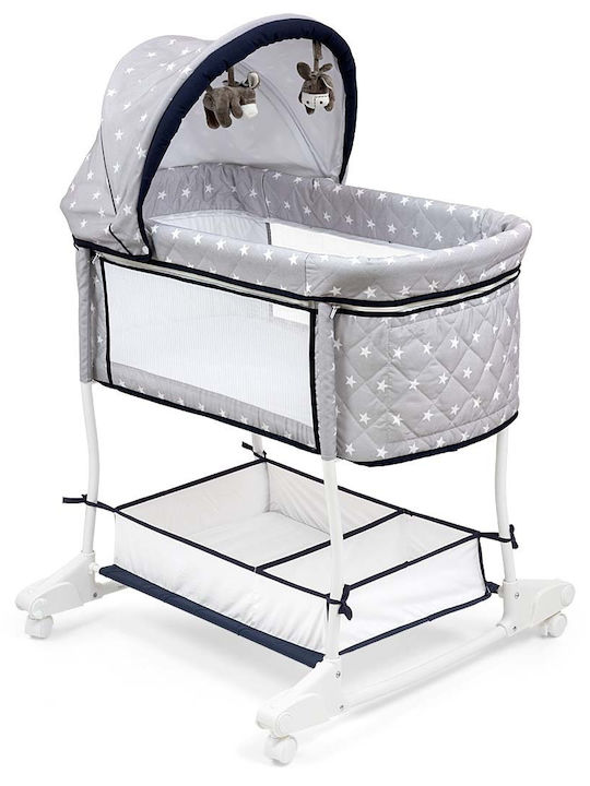 Milly Mally Cradle with Mattress and Wheels Gray