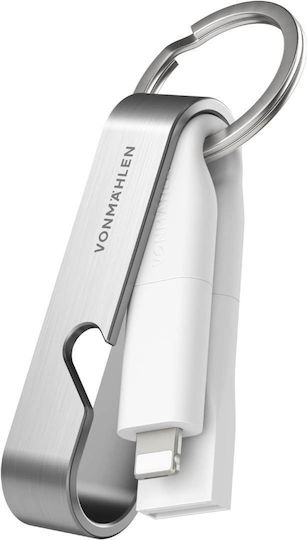 Vonmählen High Six 6in1 Спирала USB към Lightning / Type-C / micro USB Кабел 2.4Спецификация Сребрист (VO-HS-SL)