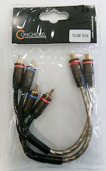 Conchord TS-2M 2x RCA male - 2x RCA male 0.2m