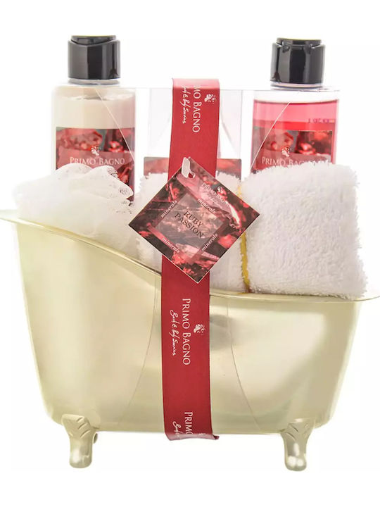 Primo Bagno Ruby Passion Hautpflegeset für Feuchtigkeitsspendend & Reinigung Körperreinigung 5Stück