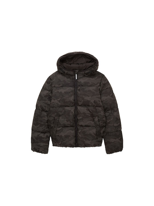 Tom Tailor Wasserdicht Kinderjacke mit Kapuze Γκρι