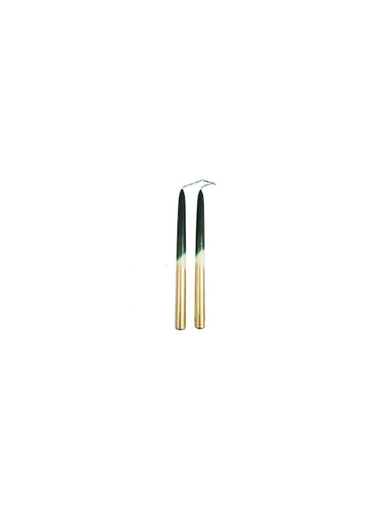 Plastona Scented Candle Taper Green 1pcs