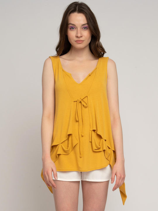 E-shopping Avenue Women's Blouse Sleeveless Yellow