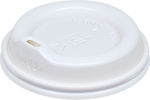 Disposable Cup Lids Sip Lid Lidus in White color (100pcs)