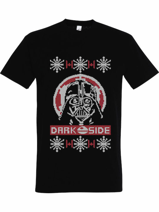 T-shirt Unisex " Ugly Christmas T-shirt Dark Side Star Wars Darth Vader " Black