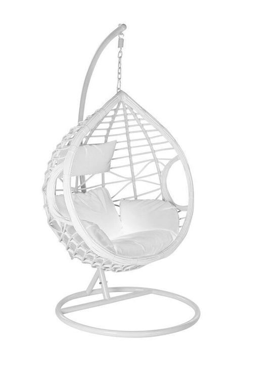 Aluminum Hanging Swing Nest White L100xW120xH195cm Skroutz.eu