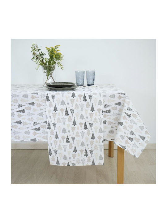 Dimeco Christmas Tablecloth Gray L180xW135cm 1pcs