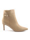 Synthetic Leather Medium Heel Women's Boots Gold