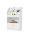 Kids Wooden Bookcase White 60x29.5x100cm