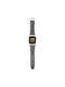 Karl Lagerfeld Saffiano Monogram Armband Leder Silber (Apple Watch 38/40/41/42mm)