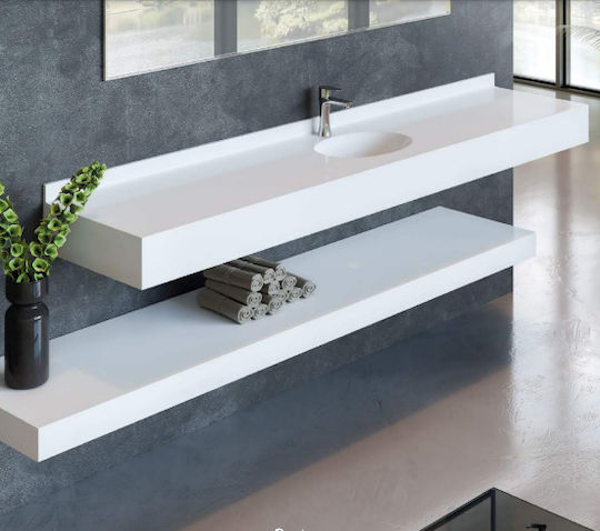 Sanitec Waschtisch ohne Waschbecken Blau