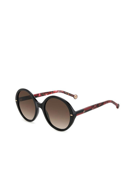 Carolina Herrera Women's Sunglasses with Black Plastic Frame and Brown Gradient Lens HER 0177/S OIT