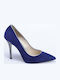 Leder Pumps Blau