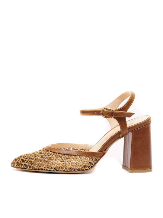 Gabriela Valeri Leder Pumps Braun