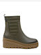Stiefeletten Damen Khaki