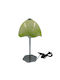 Viokef Table Lamp with Green Shade and Silver Base
