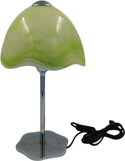 Viokef Lampă de masă cu Abajur Verde și Bază Argintiu