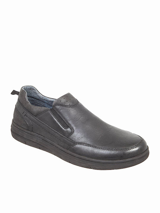 Leder Herren Freizeitschuhe Schwarz