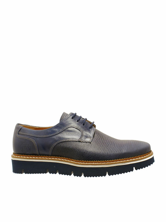 Leder Herren Freizeitschuhe Blau