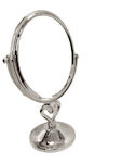 Romvous Double Sided Tabletop Makeup Mirror Silver