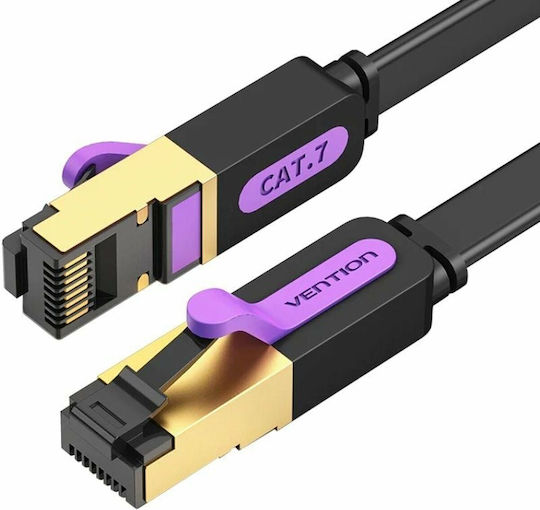 Vention Flaches U/UTP Kat.7 (10Gbps) Netzwerkkabel Ethernet 1,5m Schwarz