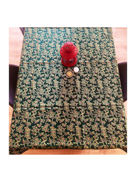 Decotelia Christmas Tablecloth Green L140xW140cm.