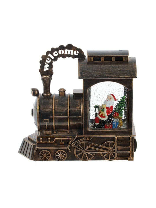 Weihnachts Schneekugel Santa Beleuchtetes Zug Batterie 22.5x11x24.5cm
