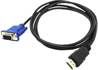 Hdtv High Speed Cable HDMI male - VGA male 1.5m Μαύρο