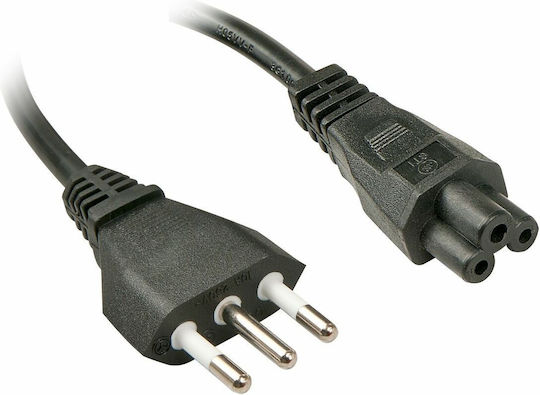 Lindy IEC C5 - IEC C5 Cable 2m Μαύρο 30408