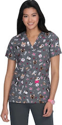 KOI USA Women's Multicolour Medical Blouse