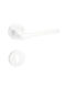 Convex Lever Middle Door with Rosette 1515 Pair with Rosette Checkmate White